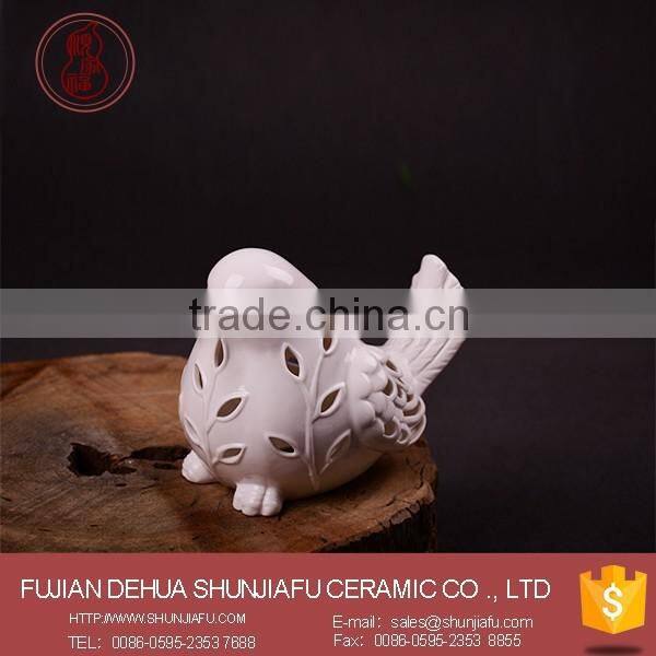 2016 Hollow modern home ornaments white porcelain artificial birds for crafts