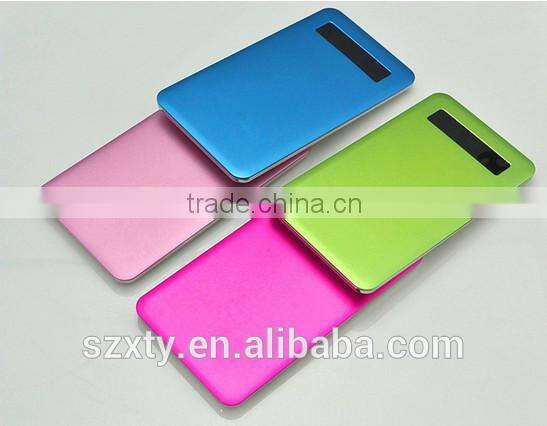 2015 china supplier ultra slim portable power bank with screen display 4800 5000mah power bank for iphone 6