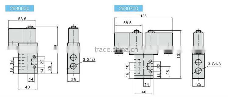 HERION 8020750/8022750/8021750/8020850/8022850/8021950 3/2 Way Solenoid Valve