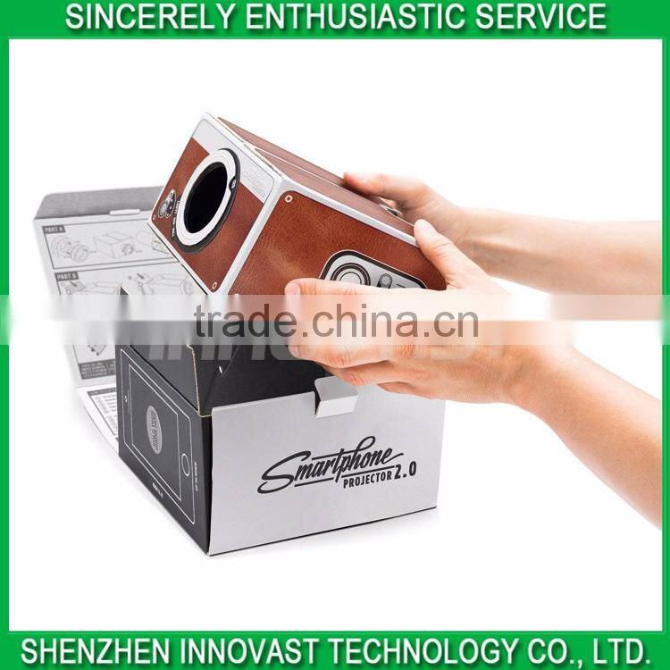 Retro Brown Cardboard Smartphone Projector V2 For Festival Goft
