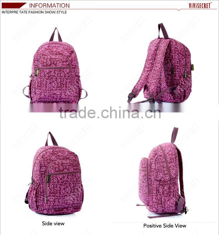 Green fancy private novelty school bag for student girls