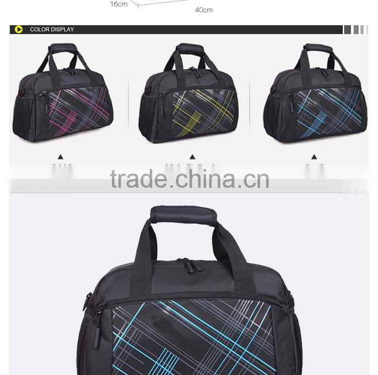 Hot quality fashion black 600d nylon charlie football sport bag