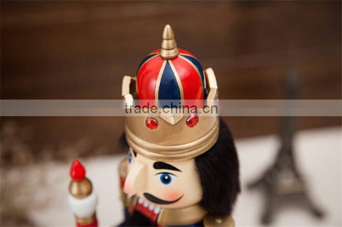 Handsome nutcracker soldier, christmas decorating wooden nutcracker