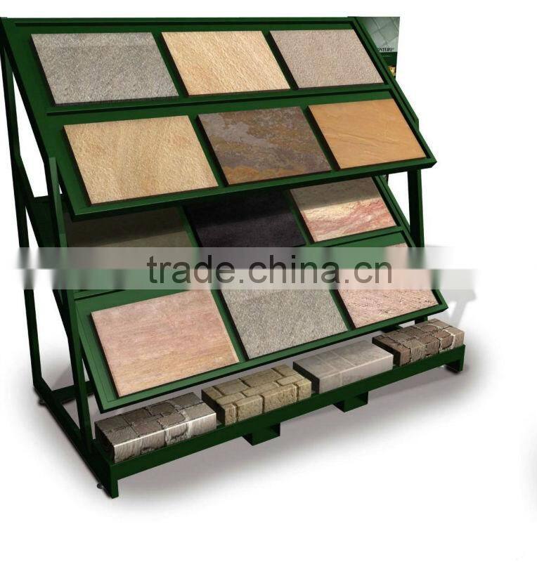 Floor tiles display racks