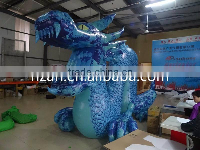 Giant Inflatable Blue Chinese Dragon for Advertising Decoration