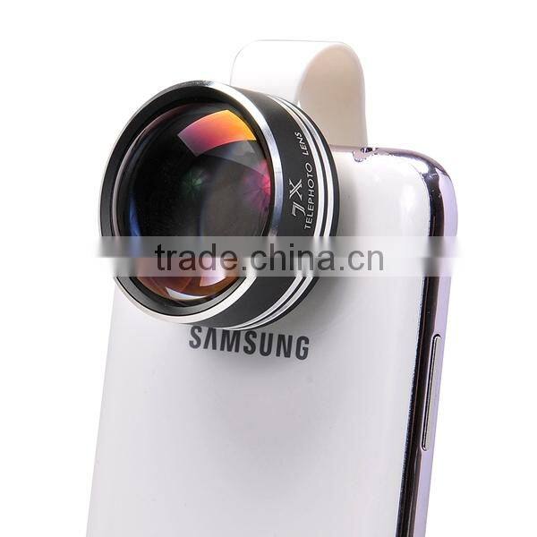 Mobile Phone Camera Lens 7x Telephoto Lens Zoom Lens with Arc Clip for iphone 6/6plus APL-7XST