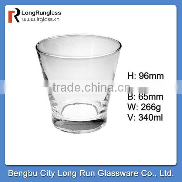 LongRun 340ml traditional and typical clear dinnerware glass cups with round bottomtraditional and typical