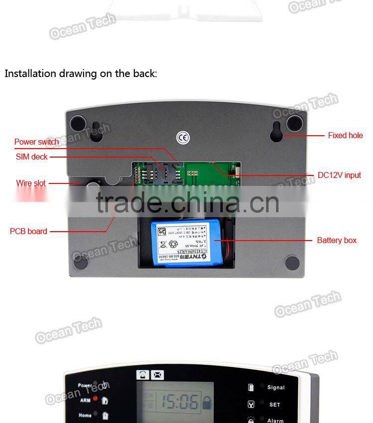 Cheap LCD Intelligent GSM alarm system -500