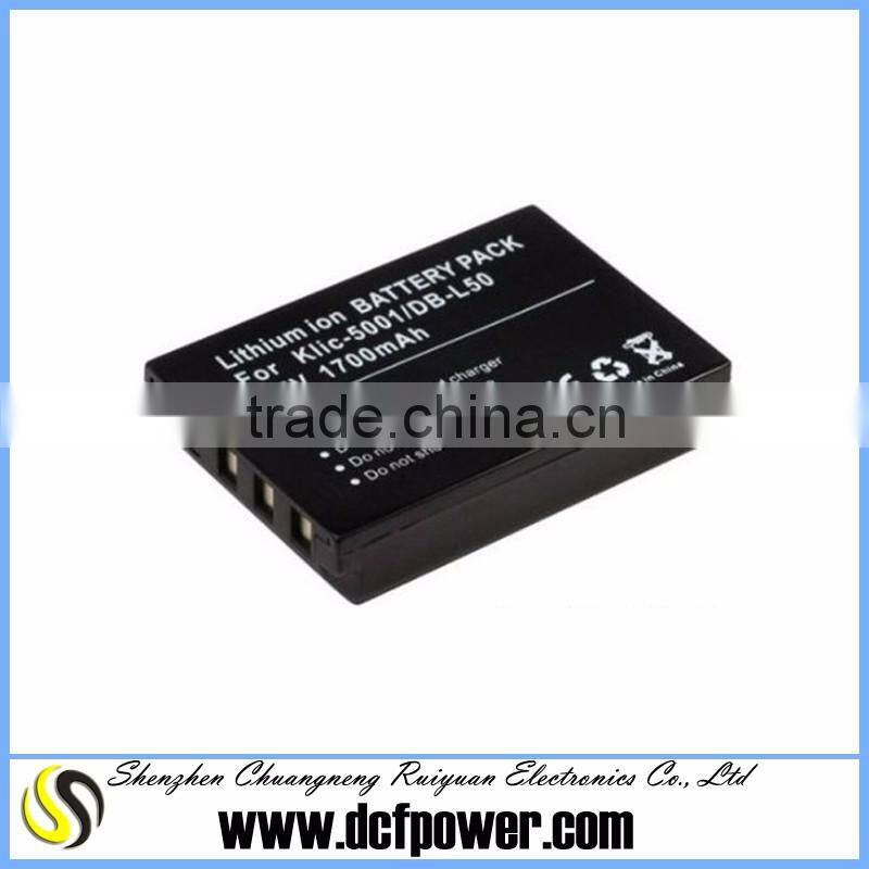 Low price DB-L50 Klic-5001 battery pack for EasyShare digital camera DX6490 DX7440 DX7440 Zoom DX7630 P712