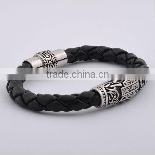 Stainless Steel Leather Bracelet Clasp(FB20030)