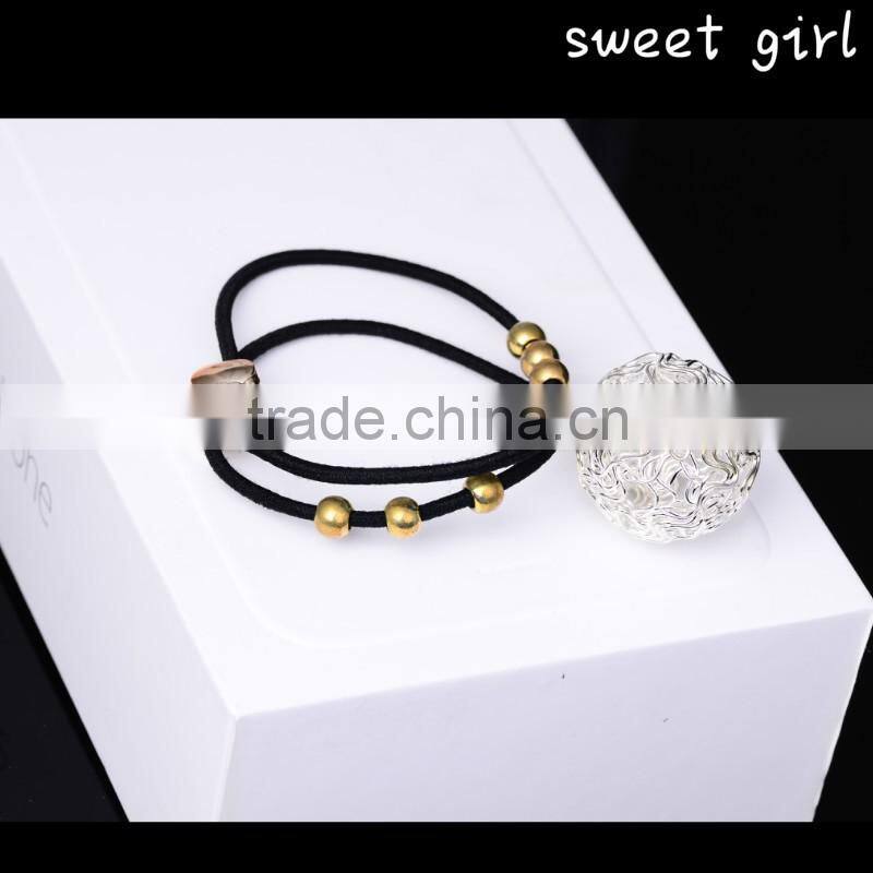 Popular elastic hair bands ties ponytail hair holder hair rope round shape F20