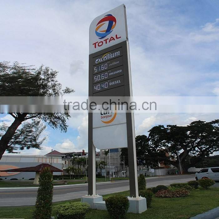 Eletronic Gas Station Advertising Pylon Totem