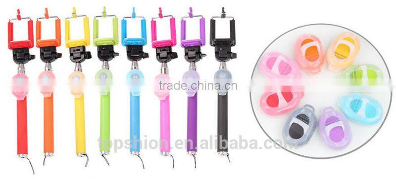 handheld monopad for iphone with mini bluetooth camera shutter