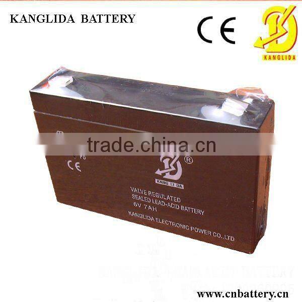 parking lot lock/ Rechargeable /SLA battery 6v7ah deep cycle battery