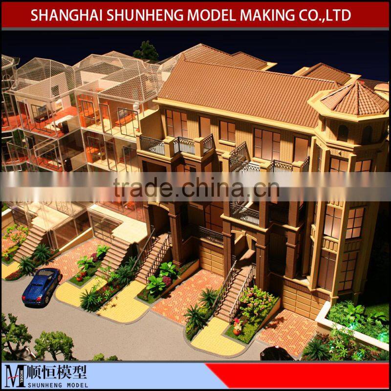 Custom miniature architectural model for villa house model