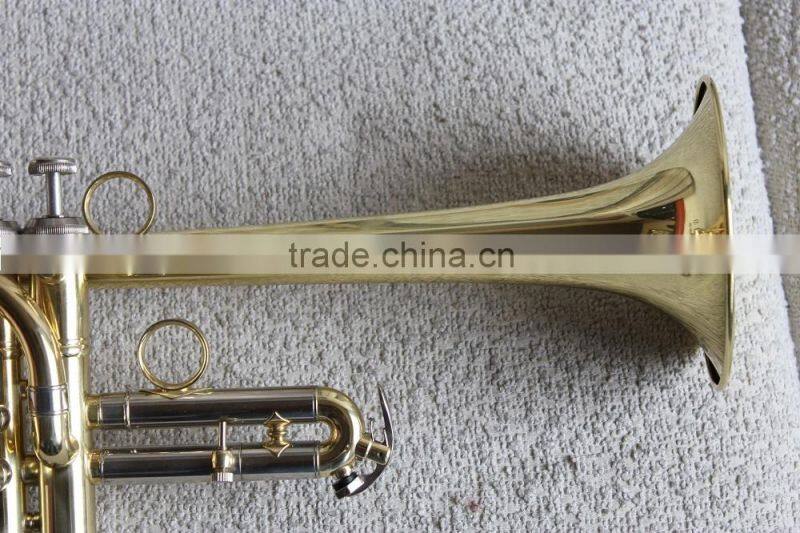 Eb trumpet professional level gold lacquer trumpet musical instruments from China factory
