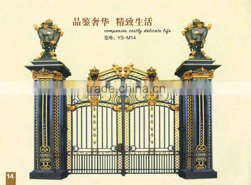2016 New Product single wrought iron entry doors/Garden Arch Gate, Aluminum Gate