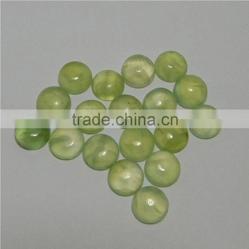 NATURAL PREHNITE CABOCHON GOOD COLOR & QUALITY 8 MM ROUND LOT