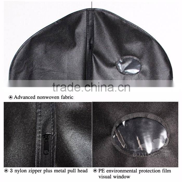 Factory Travel Shopping Storage Closet Zippered Garment Suit Bag with Window