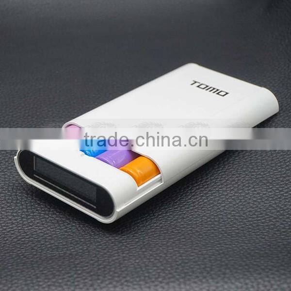 HOT! TOMO V8-4 Intelligent Portable Display Power Bank Box 18650 Battery Charger 5V2A Powerbank Case Tomos For all smart phone