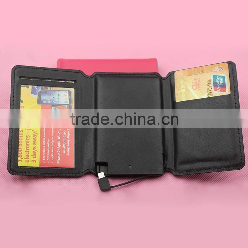 2016 new design ultra slim 5V 1A promotional 4000mah mobile solar power bank