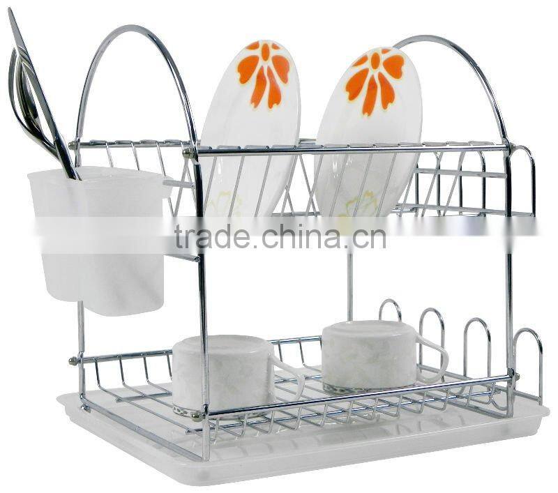 folding dish rack with tray