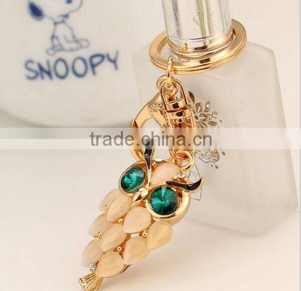 2014 Latest Opal Owl Key Chain, Gift Bag Pendant ZTKC-113