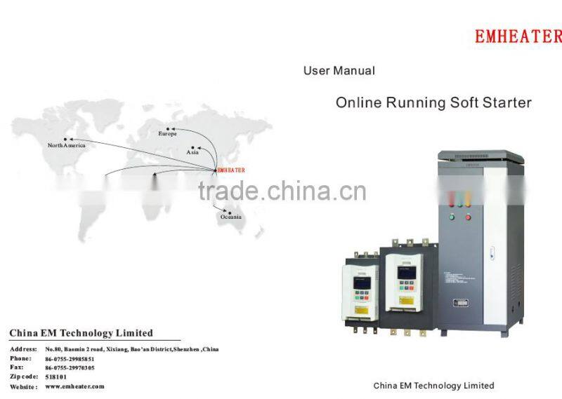 EM-GS3I 380V 22kw online running soft starter cabinet Built-in air breaker without bypass contactor