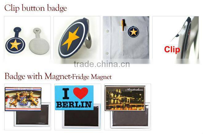 Promotional fashion cool cheap custom award ribbon rosette button badge