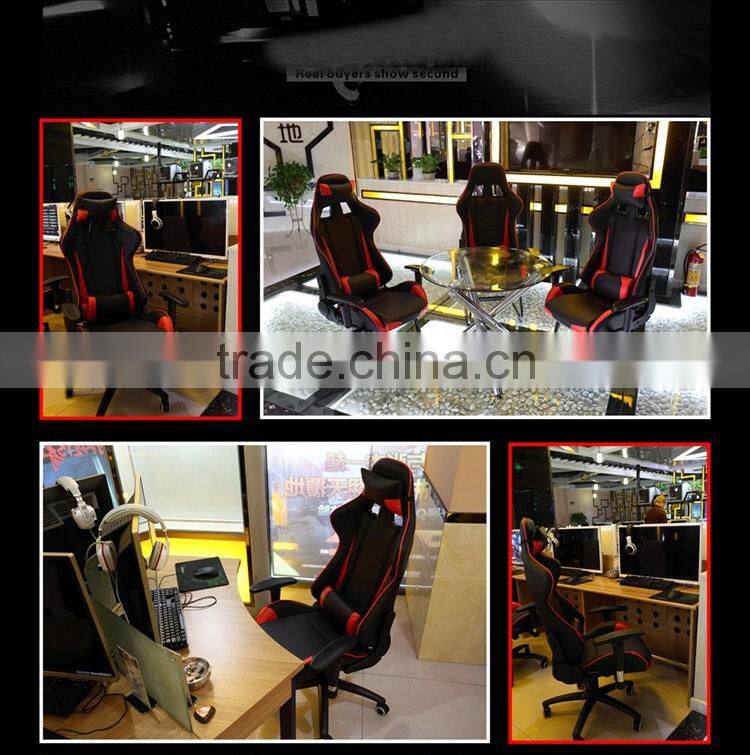 China Manufacturer 180 Degree Backward Cyber Cafe Furniture High Back Ergonomic PU Leather Gaming Chair Racing Seats