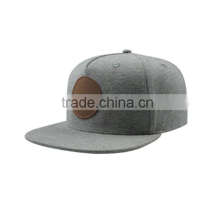 Design your Logo Customized embossed leather patch snapback hat wholesale