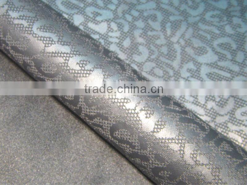 Hot Sale scuba Polyester in spandex fabric with foil