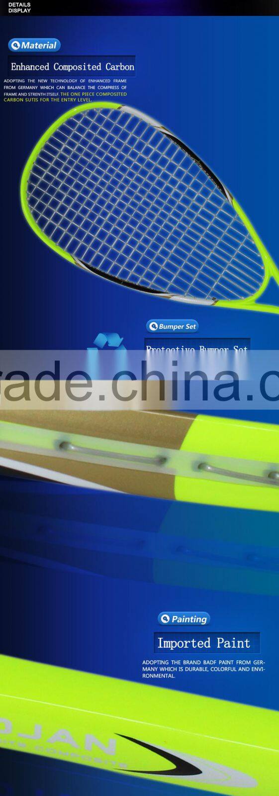 Composite Rackets Within 3/4 Cover, Customized Squash Racket