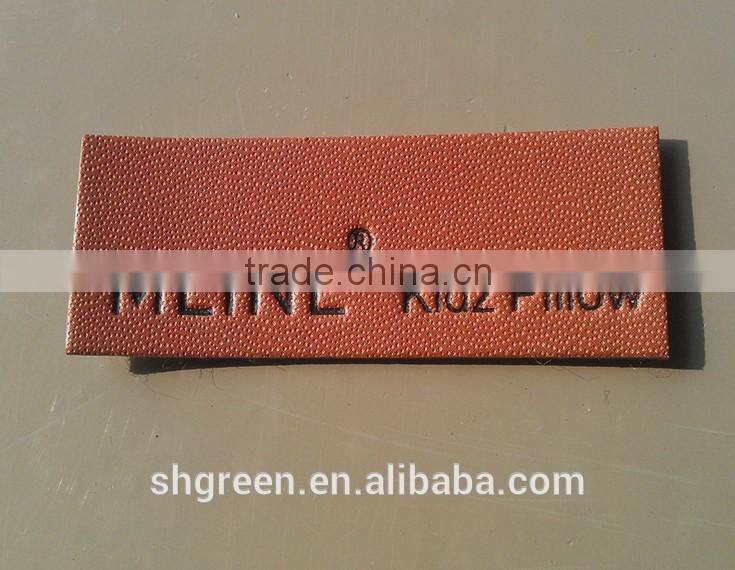 Unique design sewing on leather patch for pants