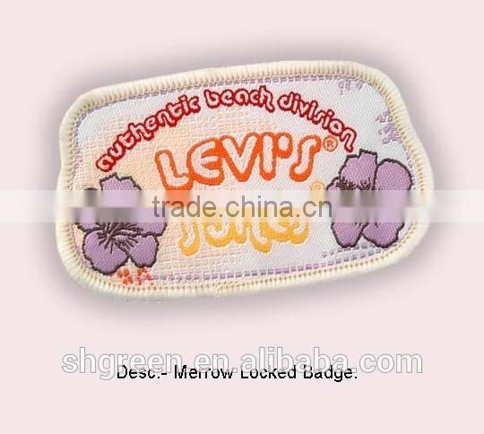 working uniform sewing on fabric badge patch