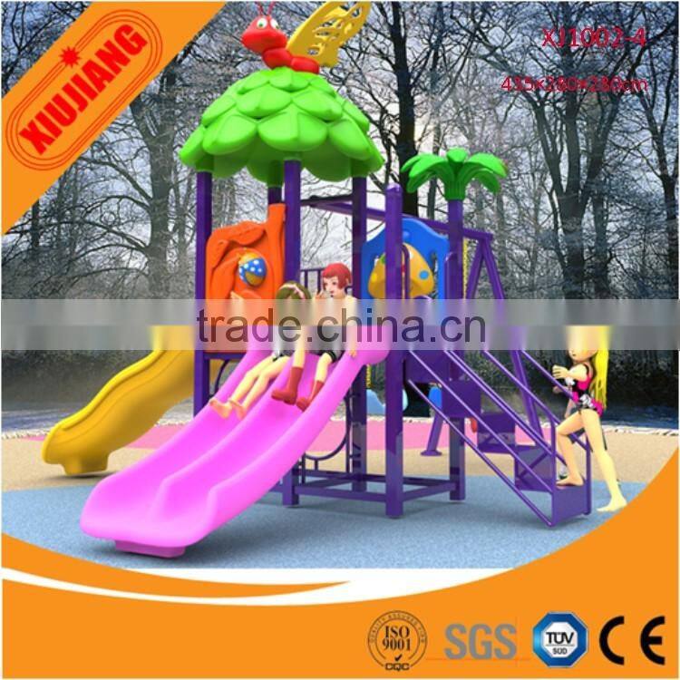 Attractive commercial outdoor kids game castle plastic play center