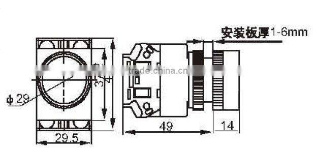 flush button ,push button reset switch, KD37-11,many color availble ,NO+NC