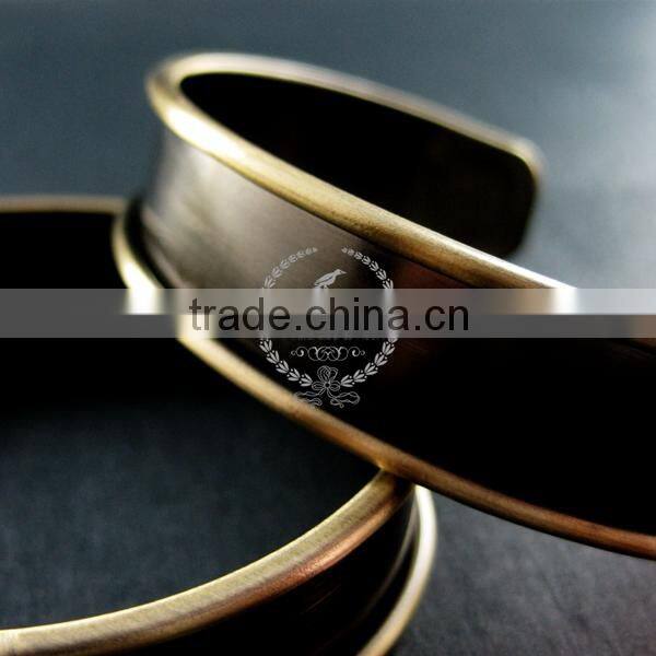 11mm width bezel,60mm diameter antiqued bronze vintage style bangle bracelet with holes DIY supplies,findings 1900098