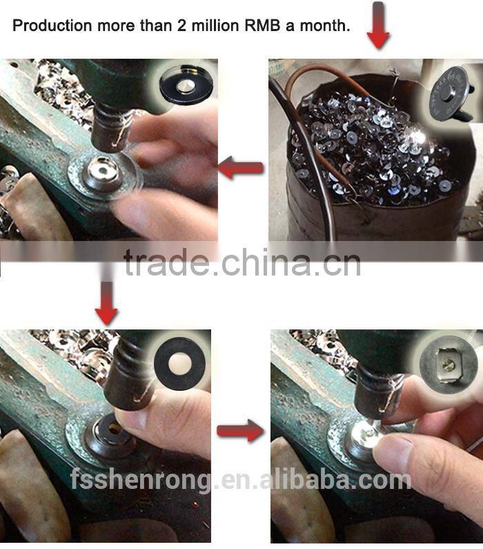 Brushed antique brass bags magnetic snap 18 mm diameter