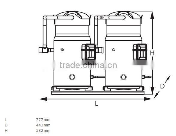 Danfoss Scroll Compressor tandem type SZ242,danfoss compressor tandem,scroll compressor tandem