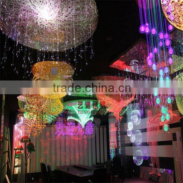 3.5 meters long fiber optic chandelier for hotel, casino, restaurant decoration