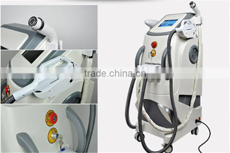 2016 OEM e-light ipl rf nd yag laser multifunction machine with rf 2014 unwanted hair