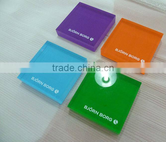 bespoke acrylic block with round corners