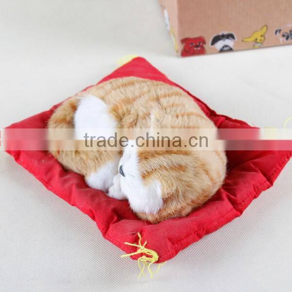 real animal cheap plush cat toys with snoring