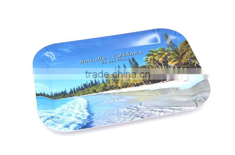 Hot sale 100% melamine square tray, serving tray with custom printing design
