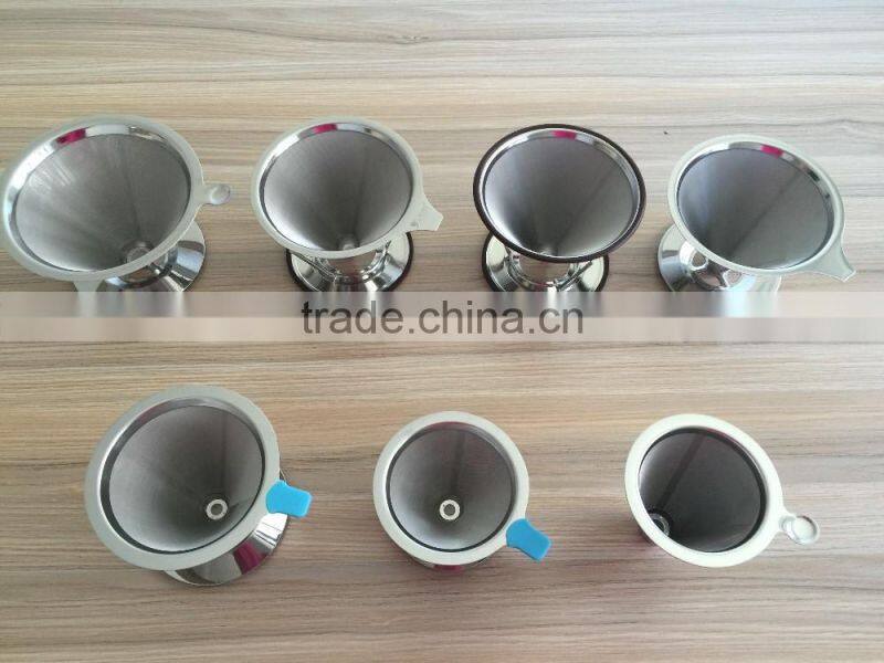 Coffee pour over cone dripper/Stainless Steel Coffee Filter and Maker