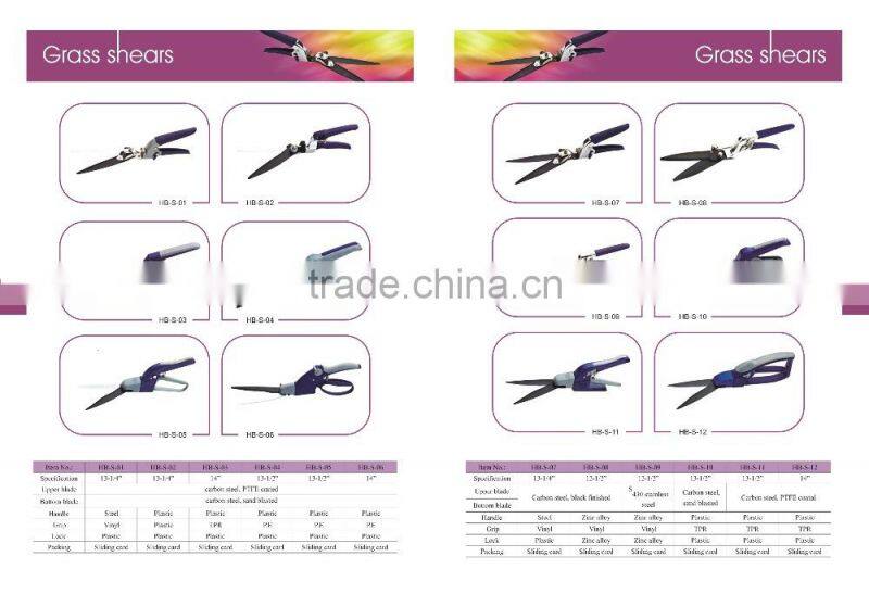 14"Carbon steel PTFE coated blade grass cutting scissors