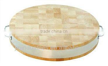 High Quality Block Oak Bread Tray with Handle