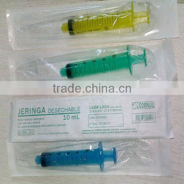 Perfect Plastic Colored Syringe Disposable Luer Slip