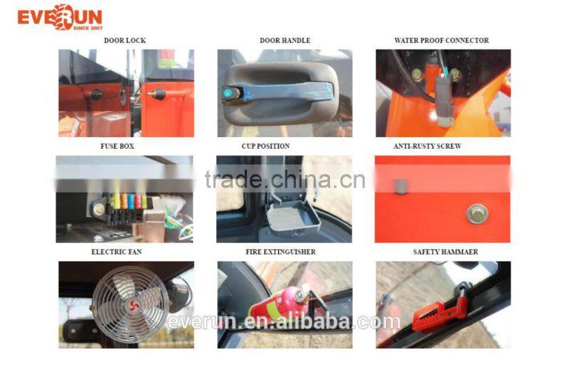 Qingdao Everun ER15 Small Front End Loader With Multi-Function Accessories